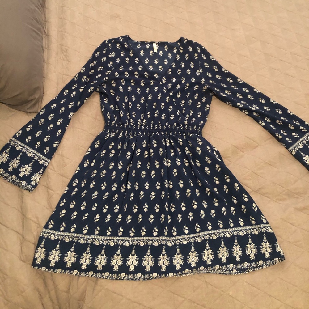 Blue floral dress